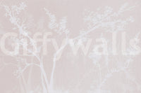 Delicate branchwork stays crisp against the low-sheen Muted Blossom wall mural