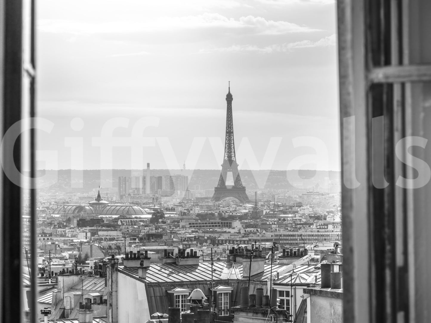 Fototapet Vedere Parisiană prin Fereastră