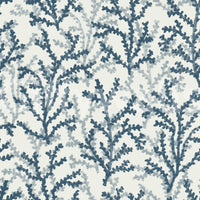 Sea-coral stems lean upward through the Painted Coraline Teal wallpaper field
