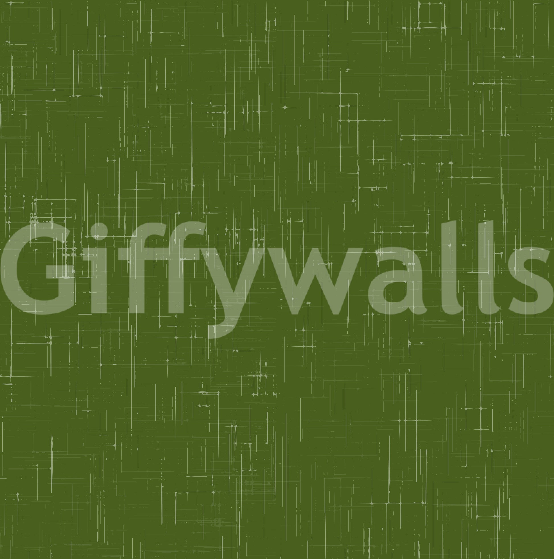 Modern green wallpaper with textile-style detailing and quiet warmth
