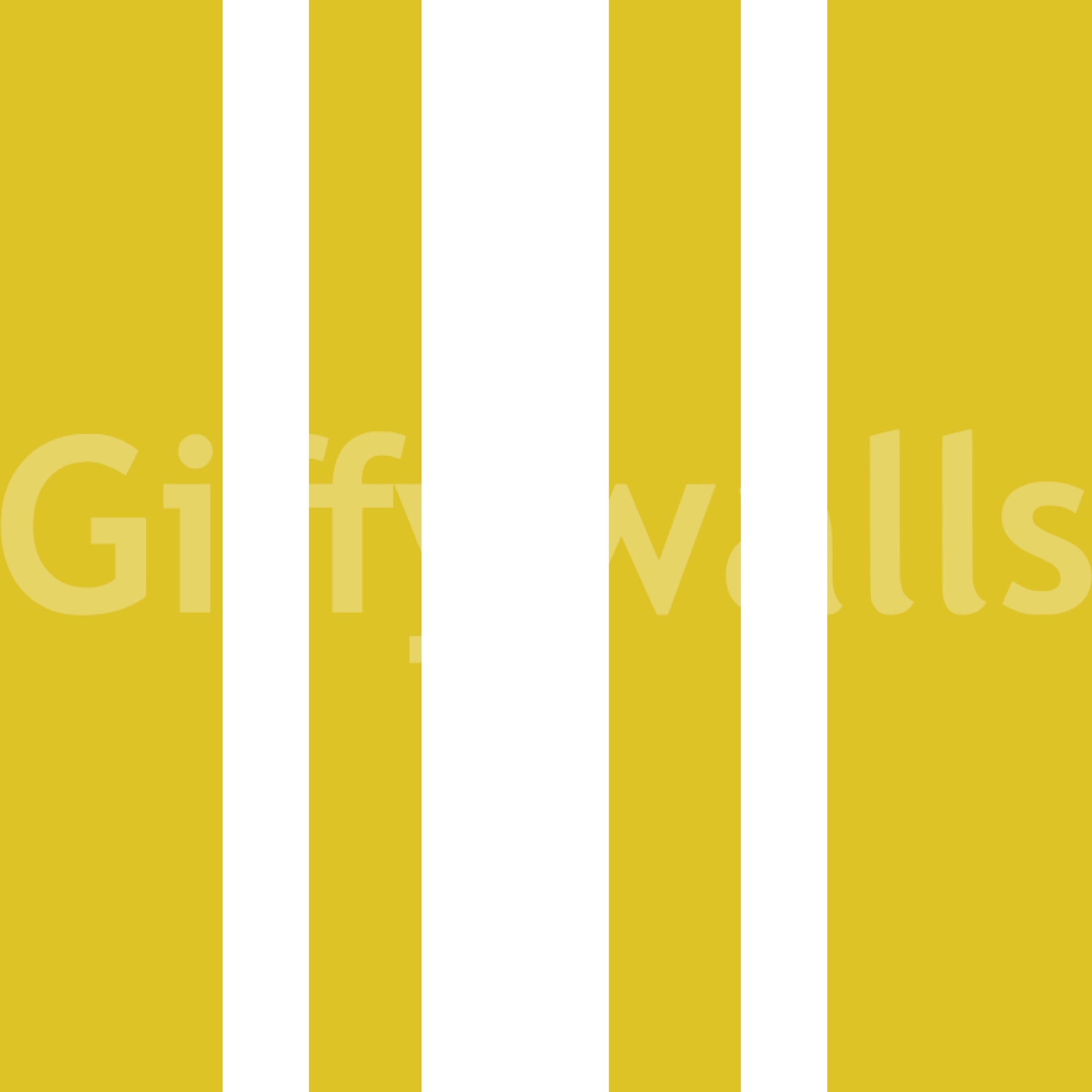 Decorative wallpaper carrying mustard bands and classic ticking style
