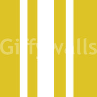 Decorative wallpaper carrying mustard bands and classic ticking style