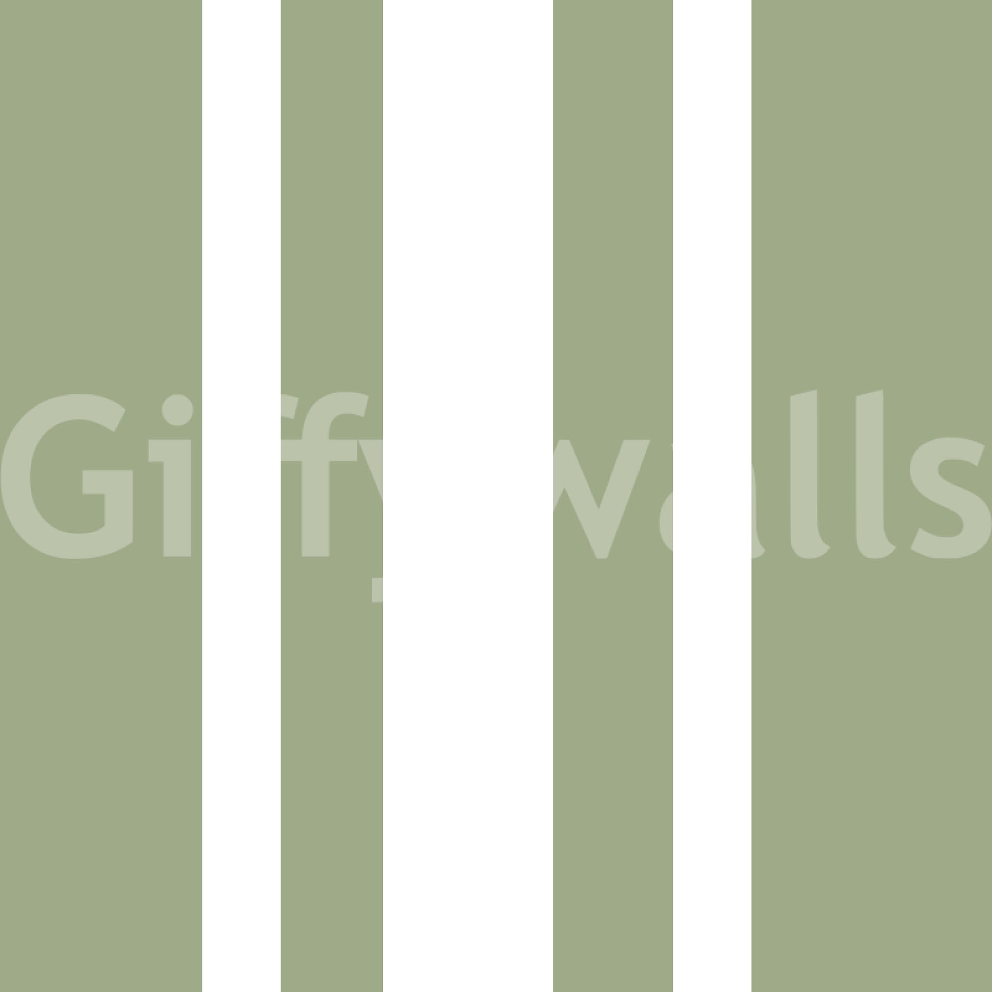 Fresh vertical Sage Green wallpaper pairs bands with bright white lines