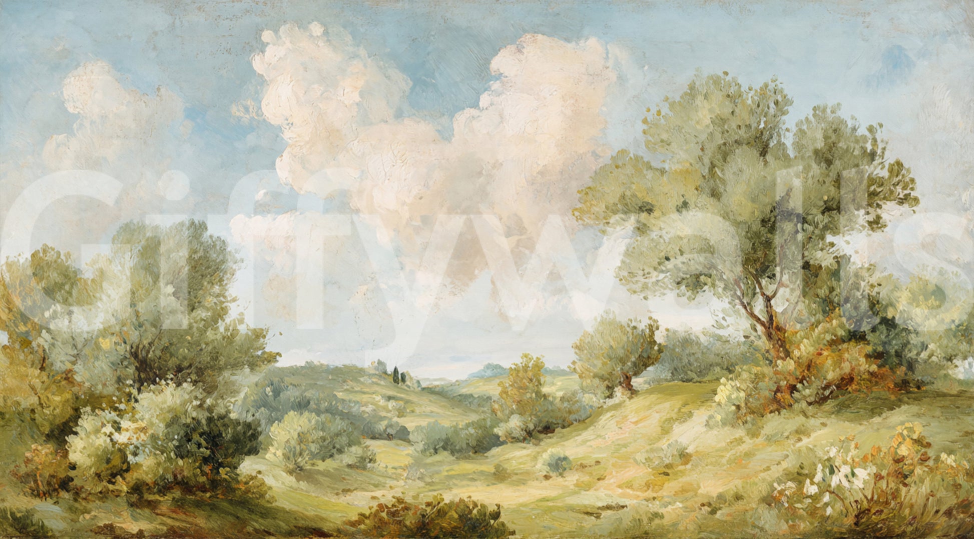 Timeless Hills Painted Vista design with gentle outdoor landscape depth