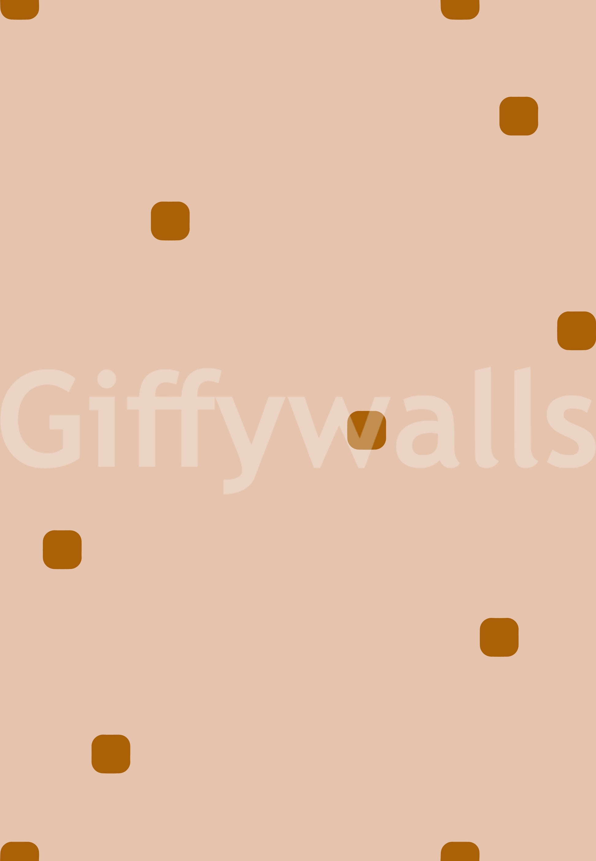 Blush Beige Wallpaper carrying rounded dots and a gentle retro mood