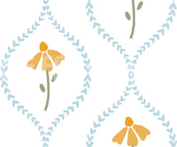 Ivory ground with sage stems on this Sweet wallpaper