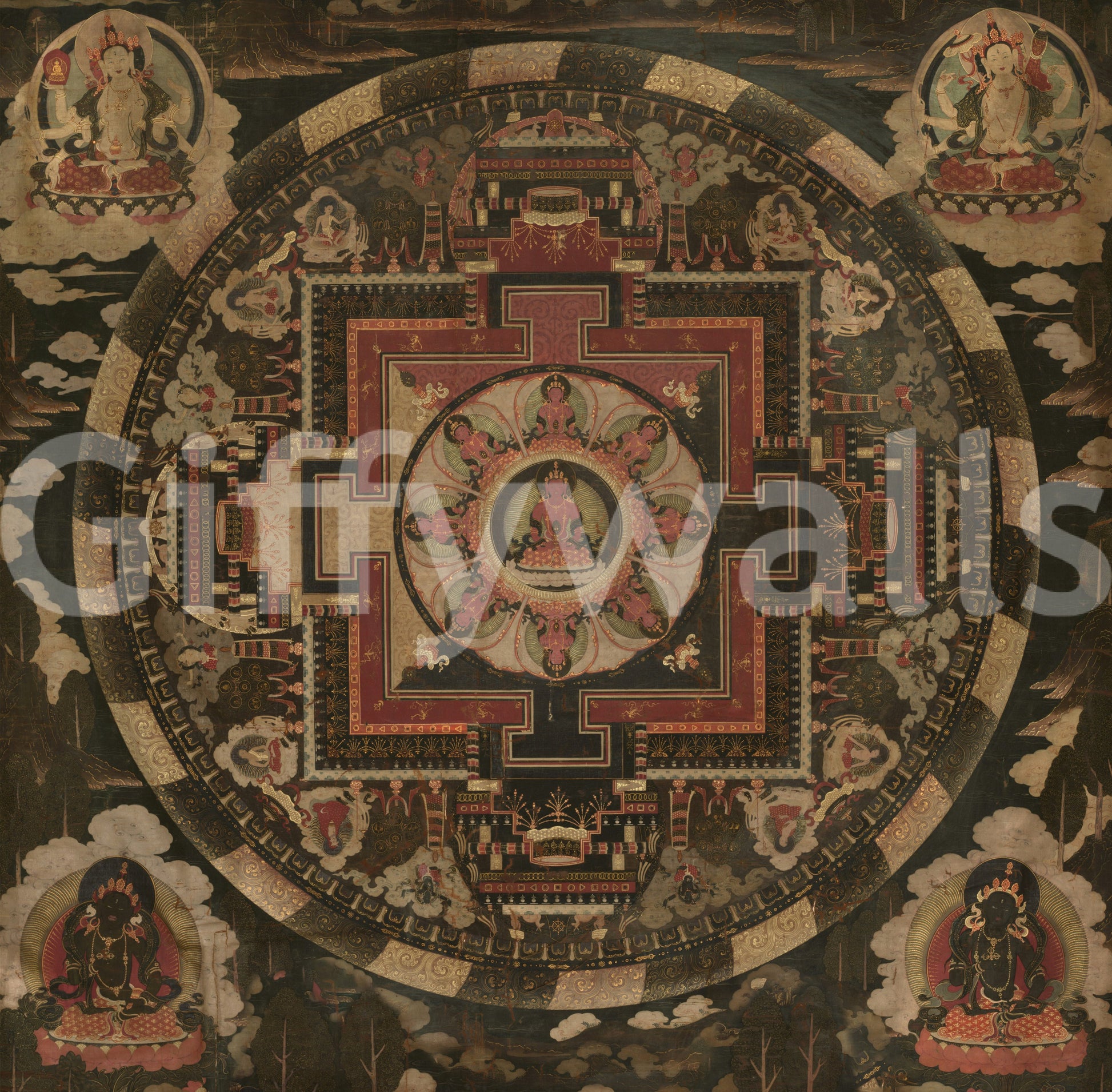Outer celestial clouds the complex Tapestry wall mural.