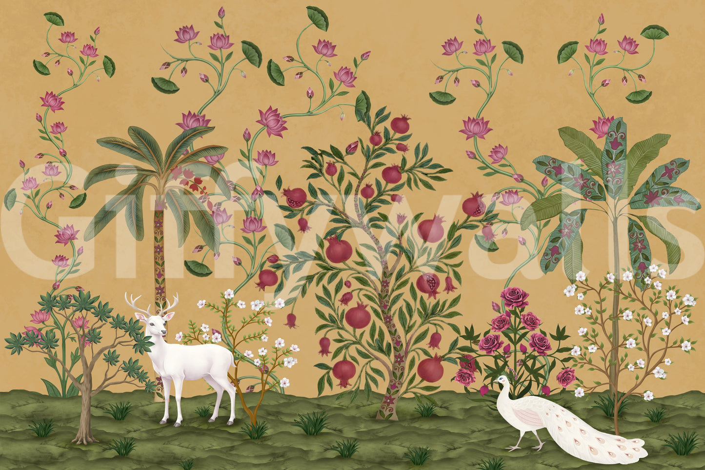 Mughal Garden Serenity Wandbild