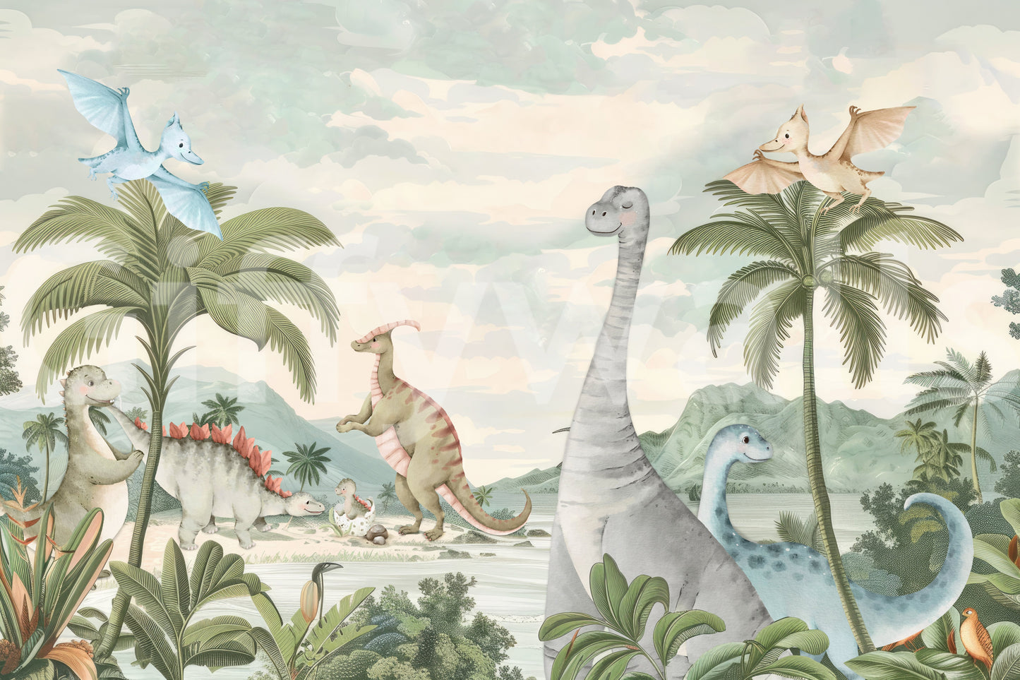 Fantazyjna tapeta ścienna Dino Świat
