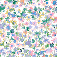 Centre to edge, watercolour petals populate Dreamy Blooms wallpaper