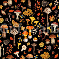Hawthorn berries break up the dark backdrop of this Wild wallpaper repeat.