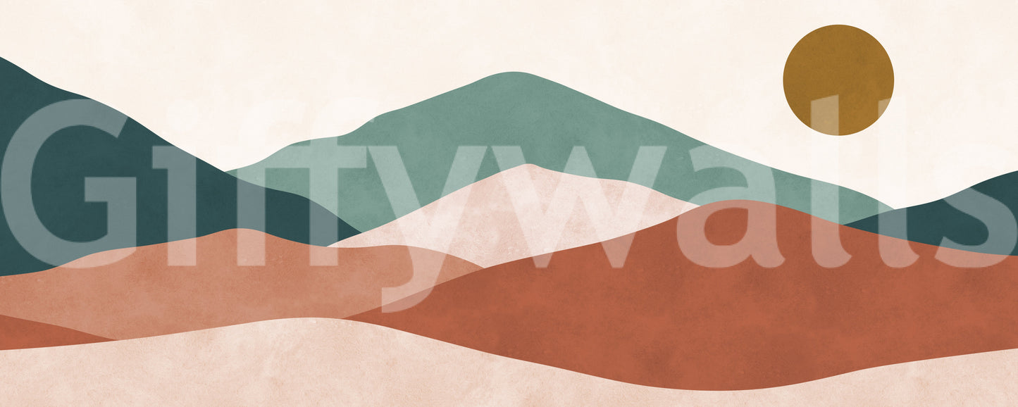 Desert Horizon Layers Wall Mural