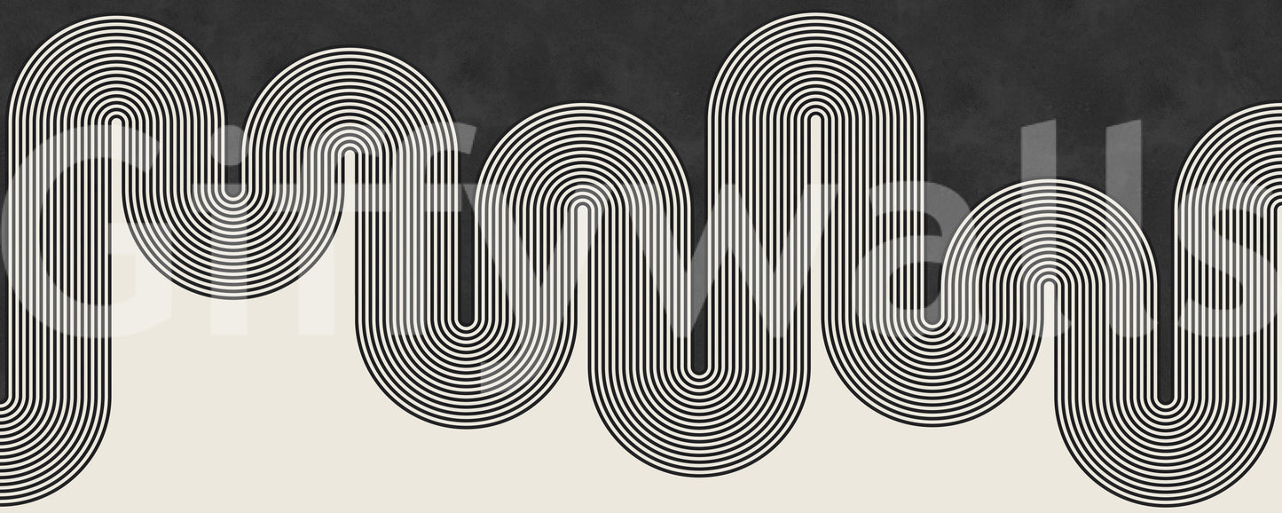 Papier peint panoramique Groovy Arch Waves