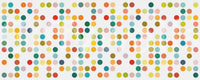 Playful retro wall mural with Mid-Century dots and airy pattern flow