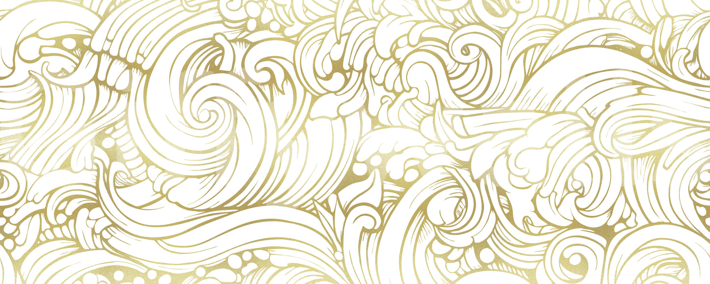 Gilded Organic Flow Wall Mural
