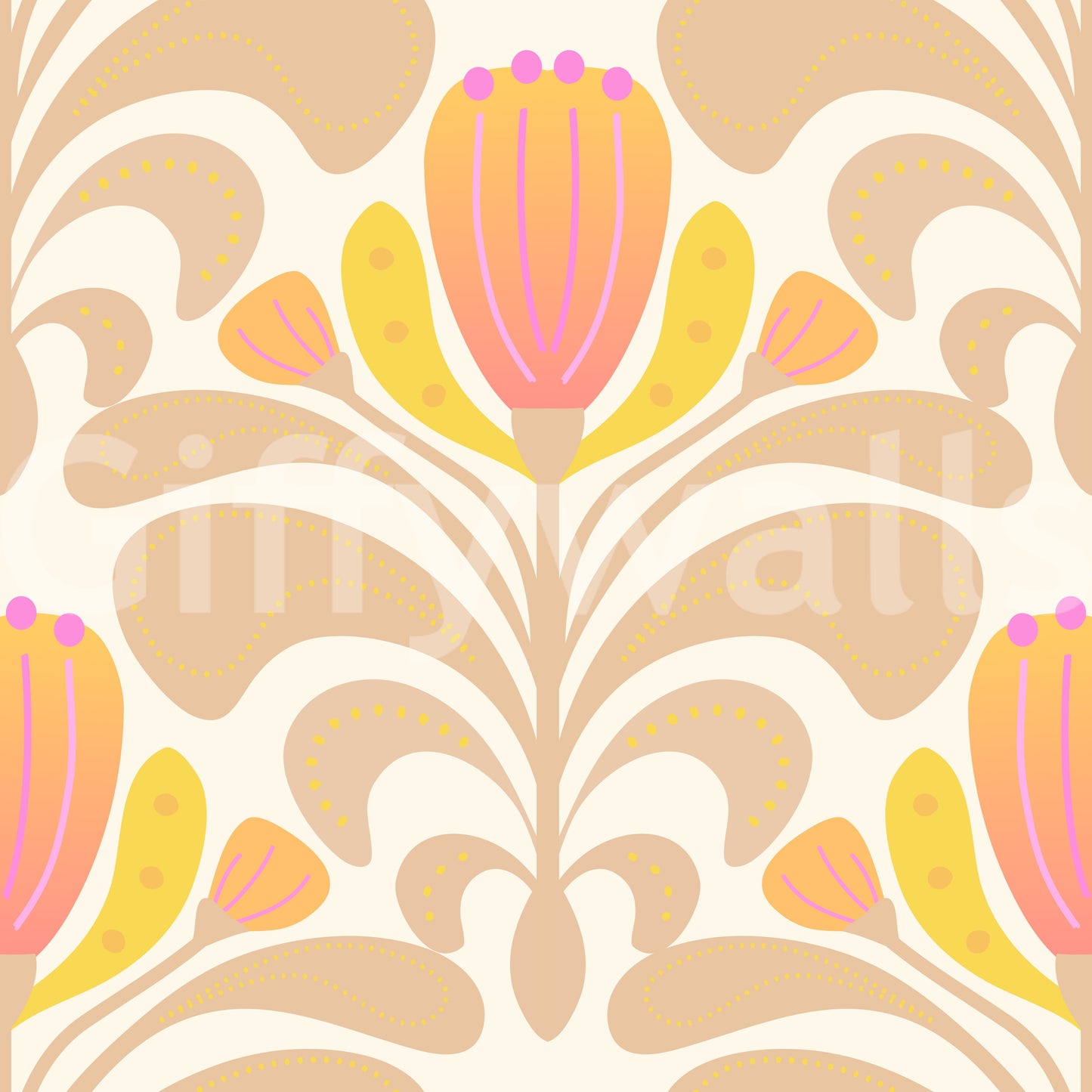 Papel de Parede Melodia Floral Ensolarado