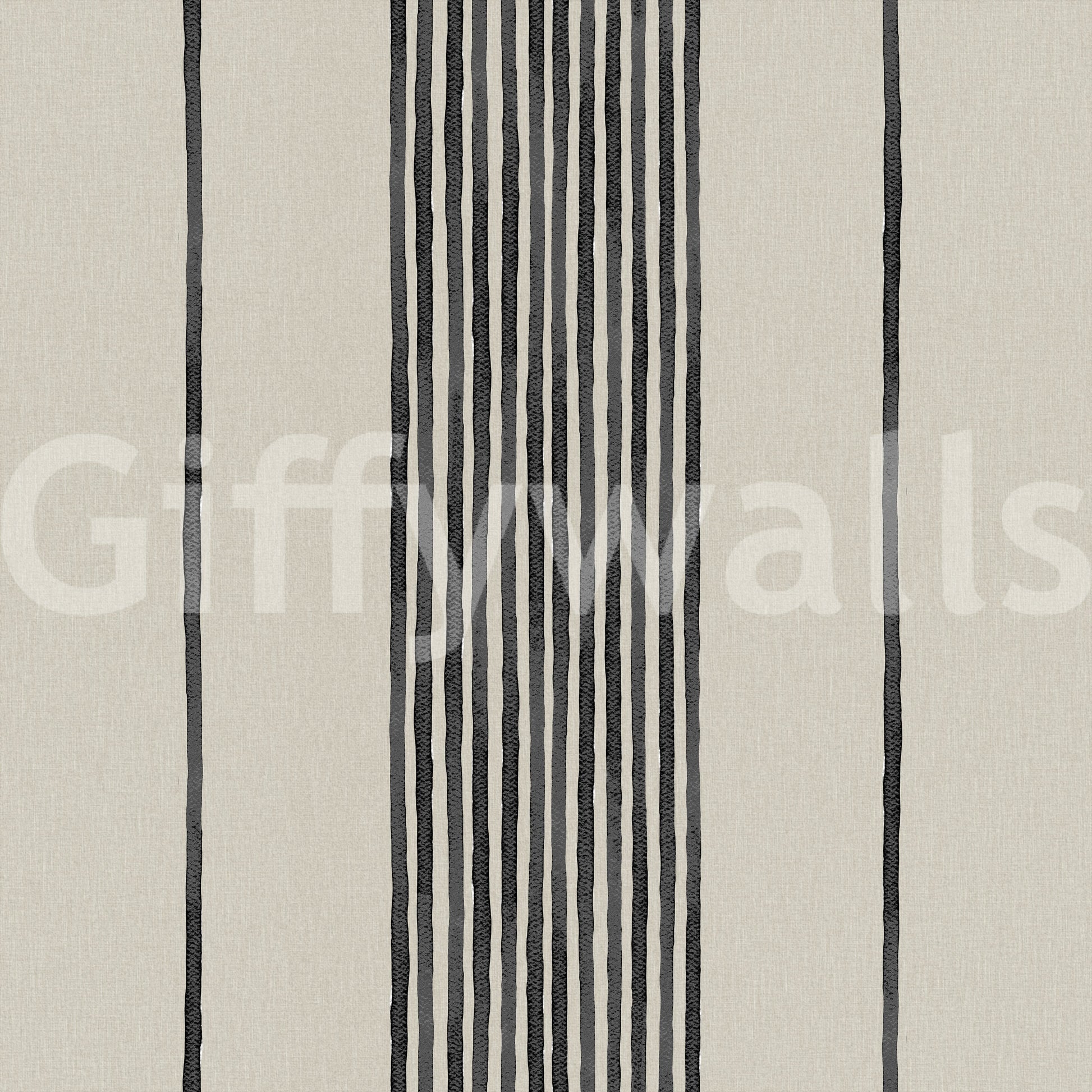 Spacing shifts from tight to open across the Artisanal Striped Linen Wallpaper run