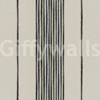 Spacing shifts from tight to open across the Artisanal Striped Linen Wallpaper run