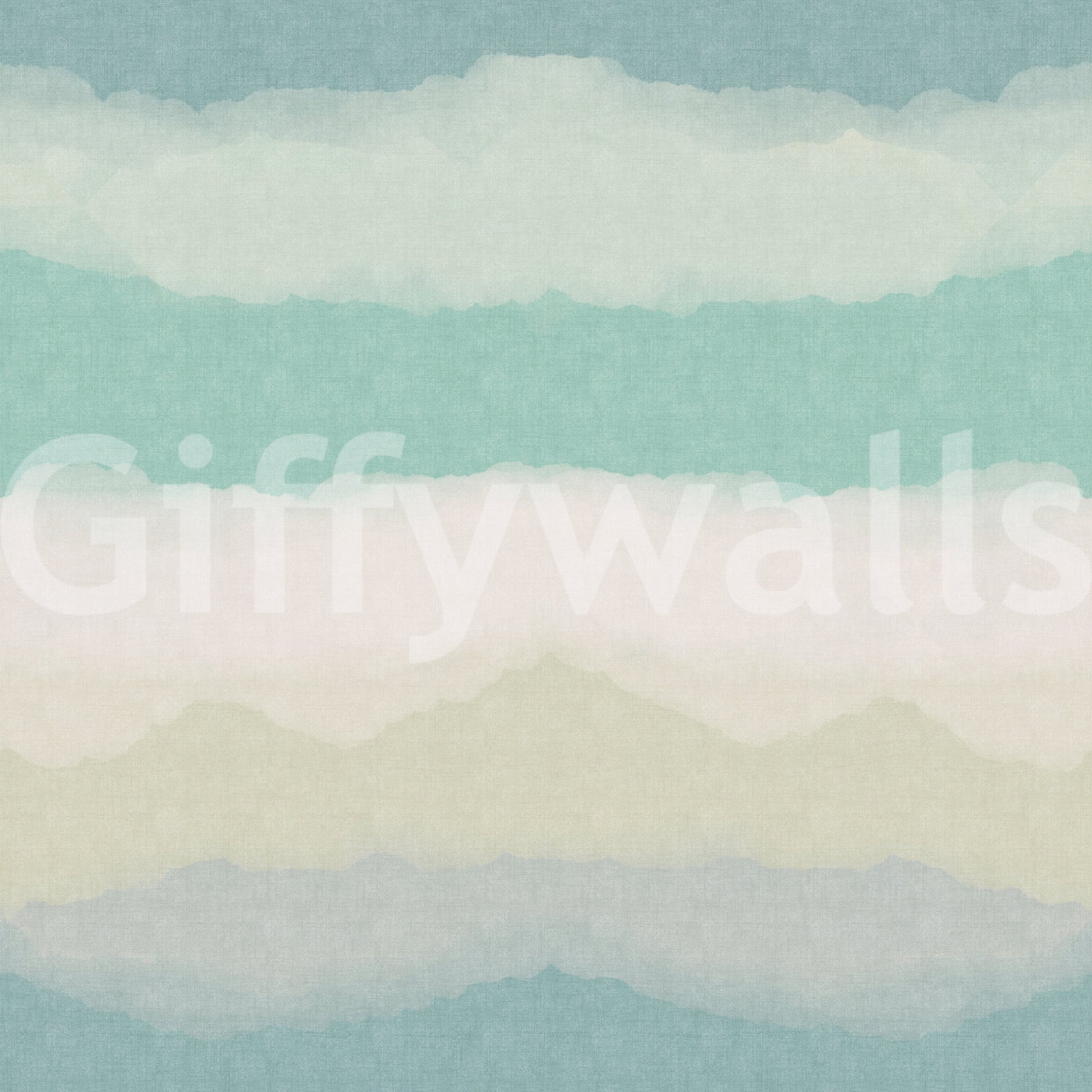 Calm coastal scheme suits the Relax Watery Painted Horizon wallpaper for daylight zones.
