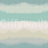 Calm coastal scheme suits the Relax Watery Painted Horizon wallpaper for daylight zones.