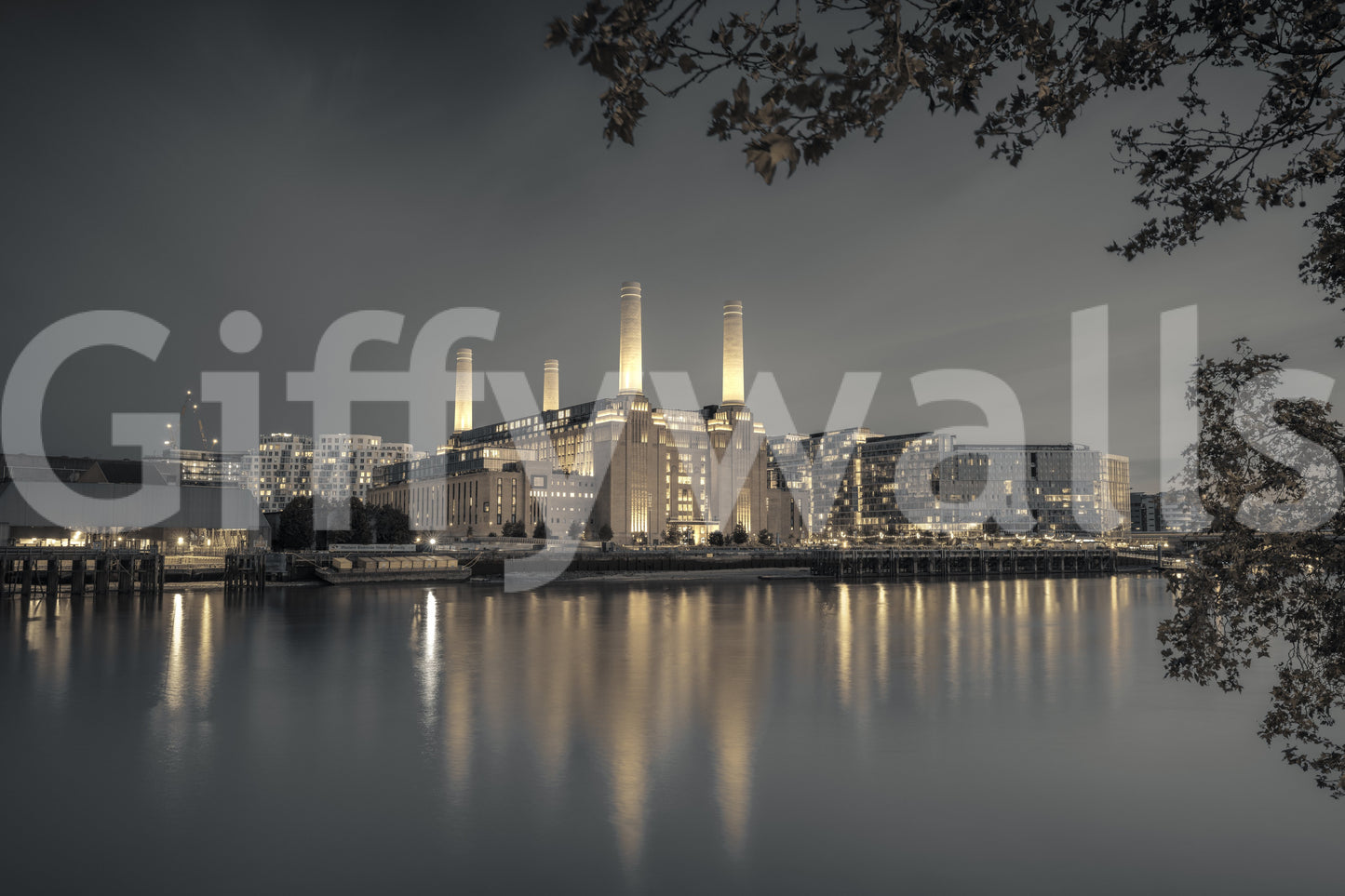 Leuchtendes Wahrzeichen von London Wandbild