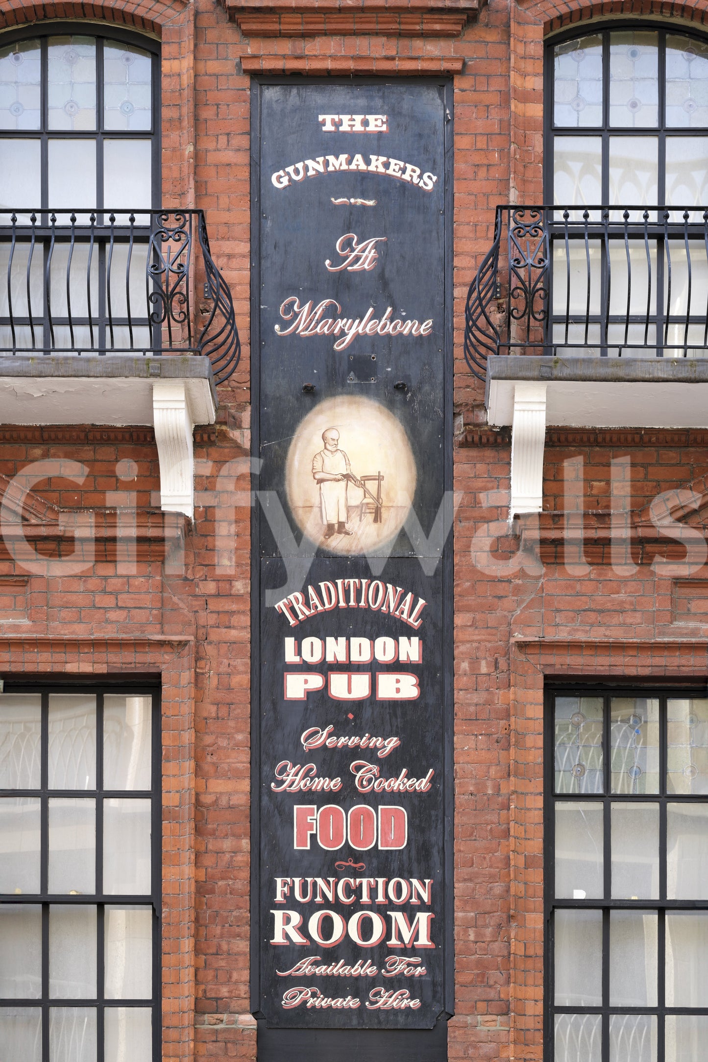 Marylebone Gunmakers Pub Fassade Wandbild