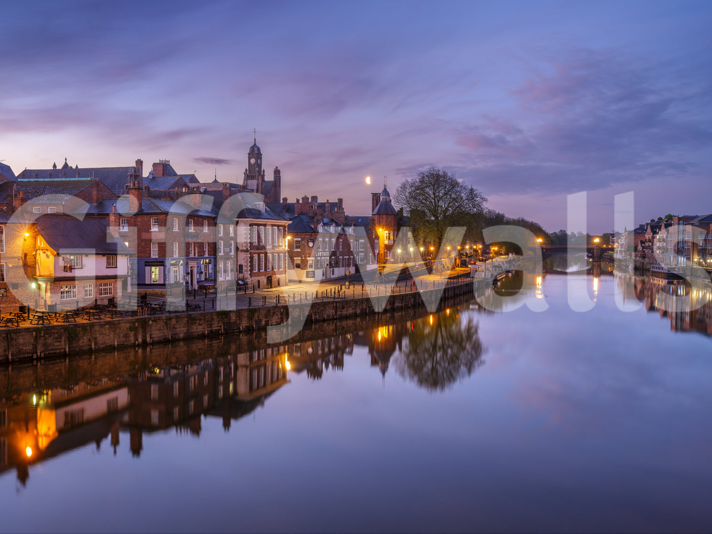 Riverside Dämmerungsleuchten Wandbild
