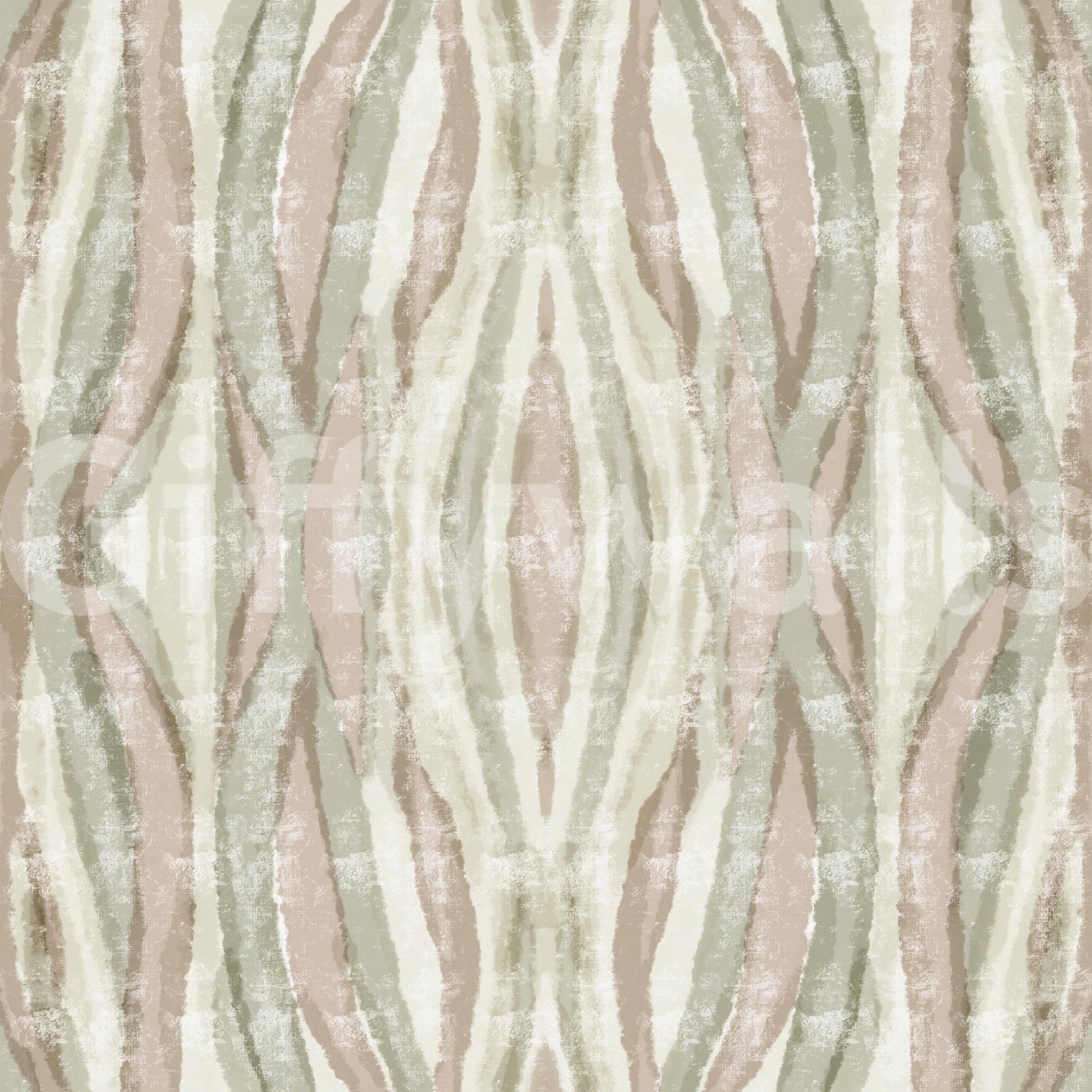 Organic flow stripes wallpaper with vertical wavy pattern and balanced spacing