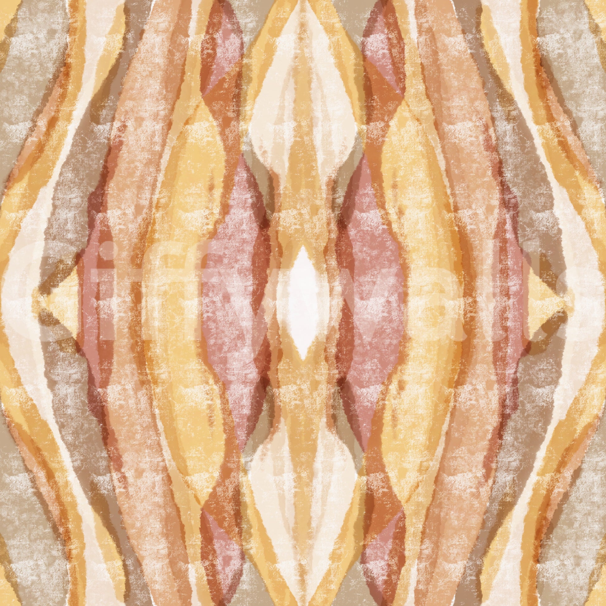 Striped wallpaper with earthy blush tones and gentle painterly texture