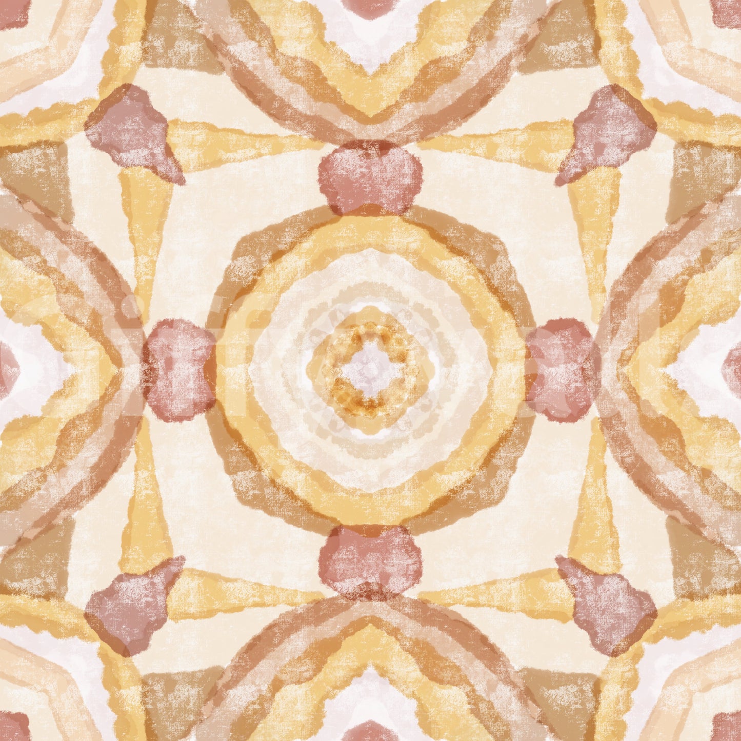 Abstract warm wallpaper with Golden Earth mandala pattern and gentle texture