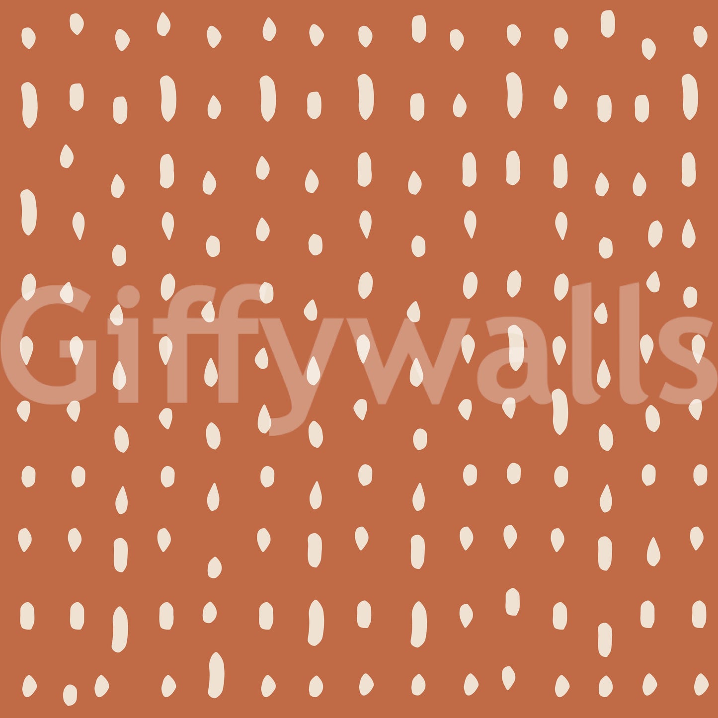 Papel Tapiz Mural de Puntos Semilla de Terracota de Medio Siglo