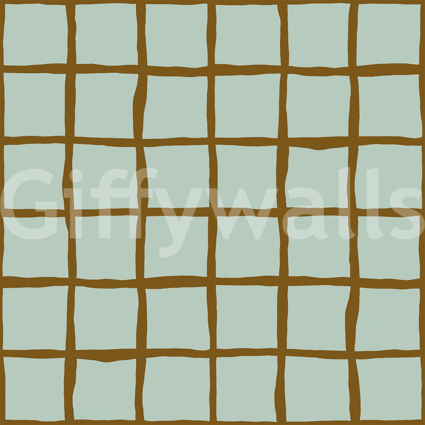 Closely repeating grid pattern covers the Mid Century Wavy Grid wallpaper surface