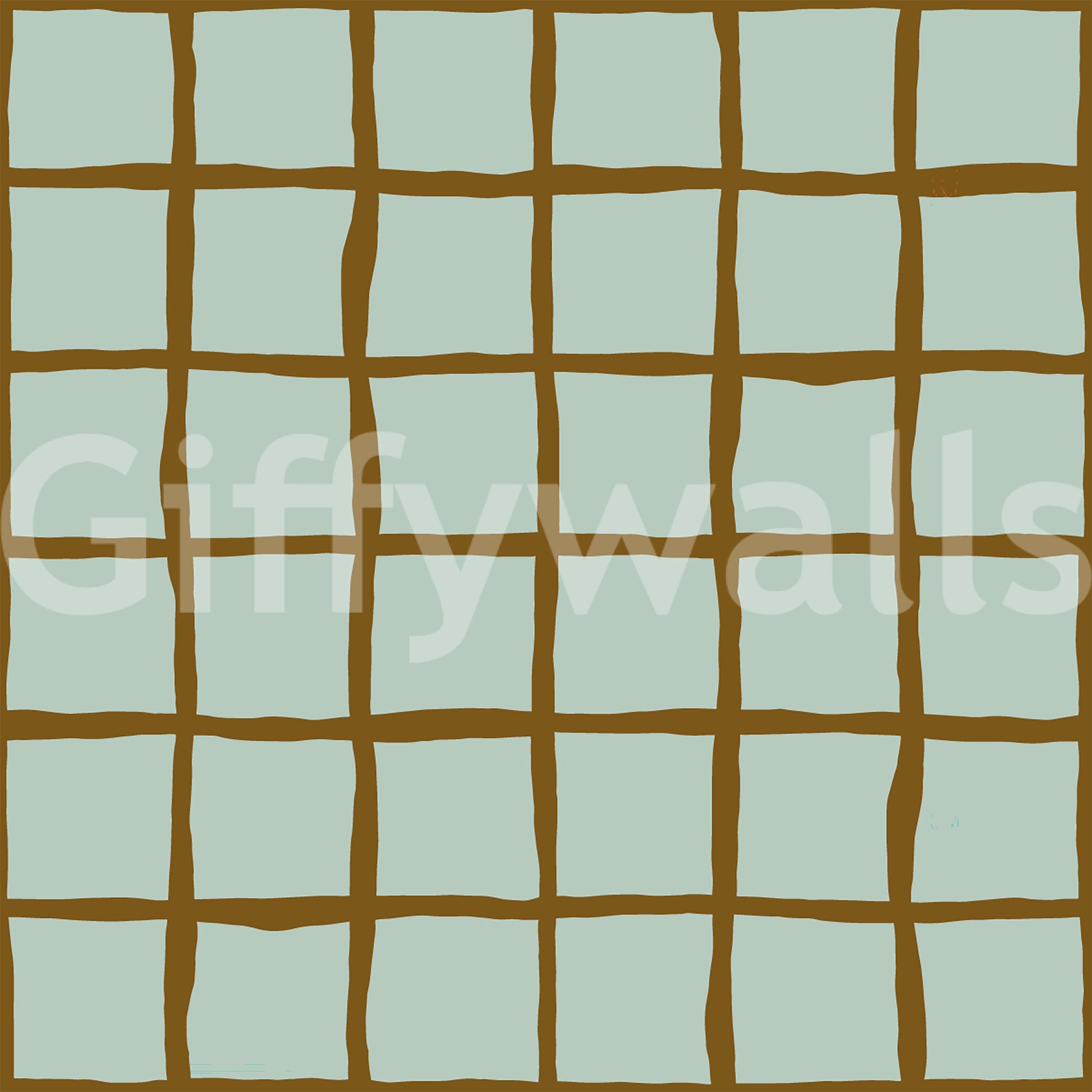 Closely repeating grid pattern covers the Mid Century Wavy Grid wallpaper surface