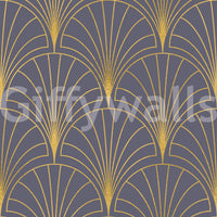 Carta da parati Regal Gatsby malva e oro