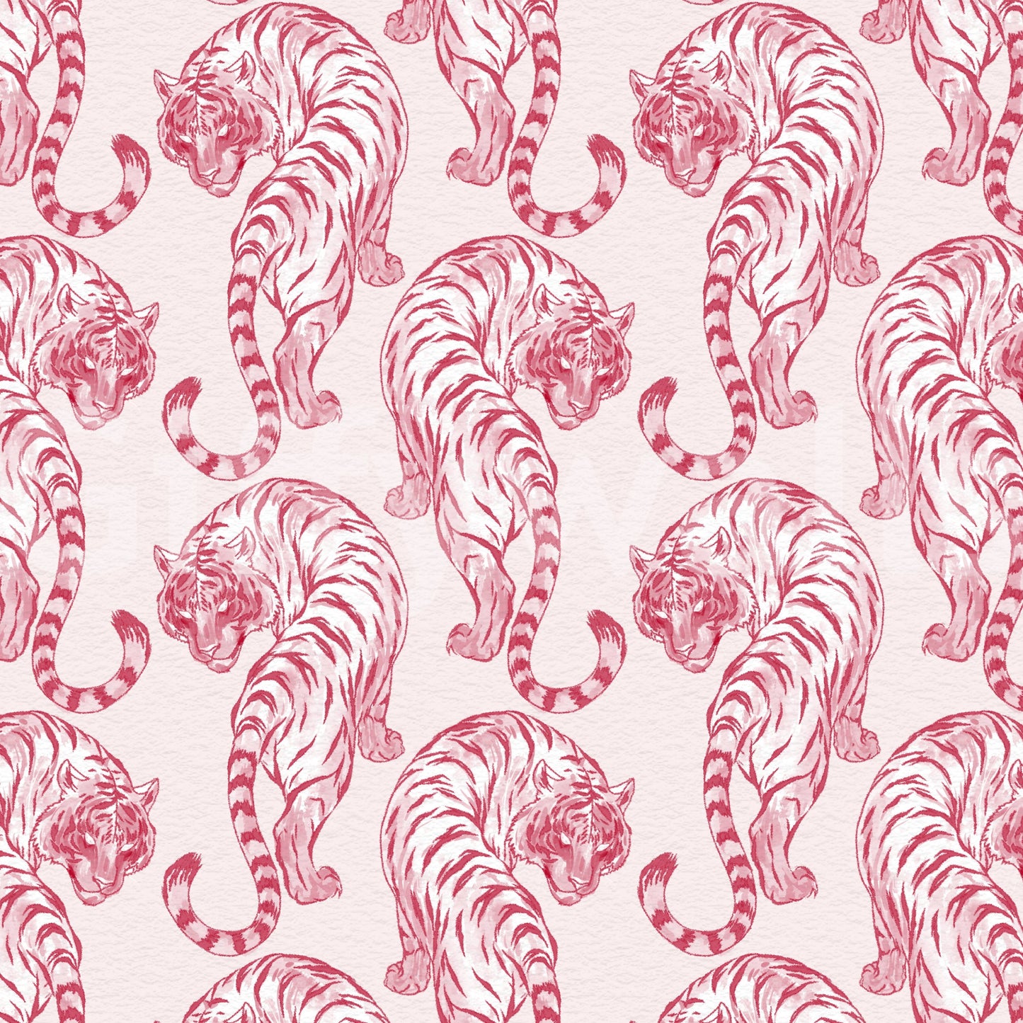Carta da parati con motivo tigre rosa chic
