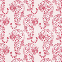 Carta da parati con motivo tigre rosa chic