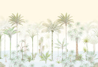 Whispering Palms Akvarel Jungle Vægmaleri