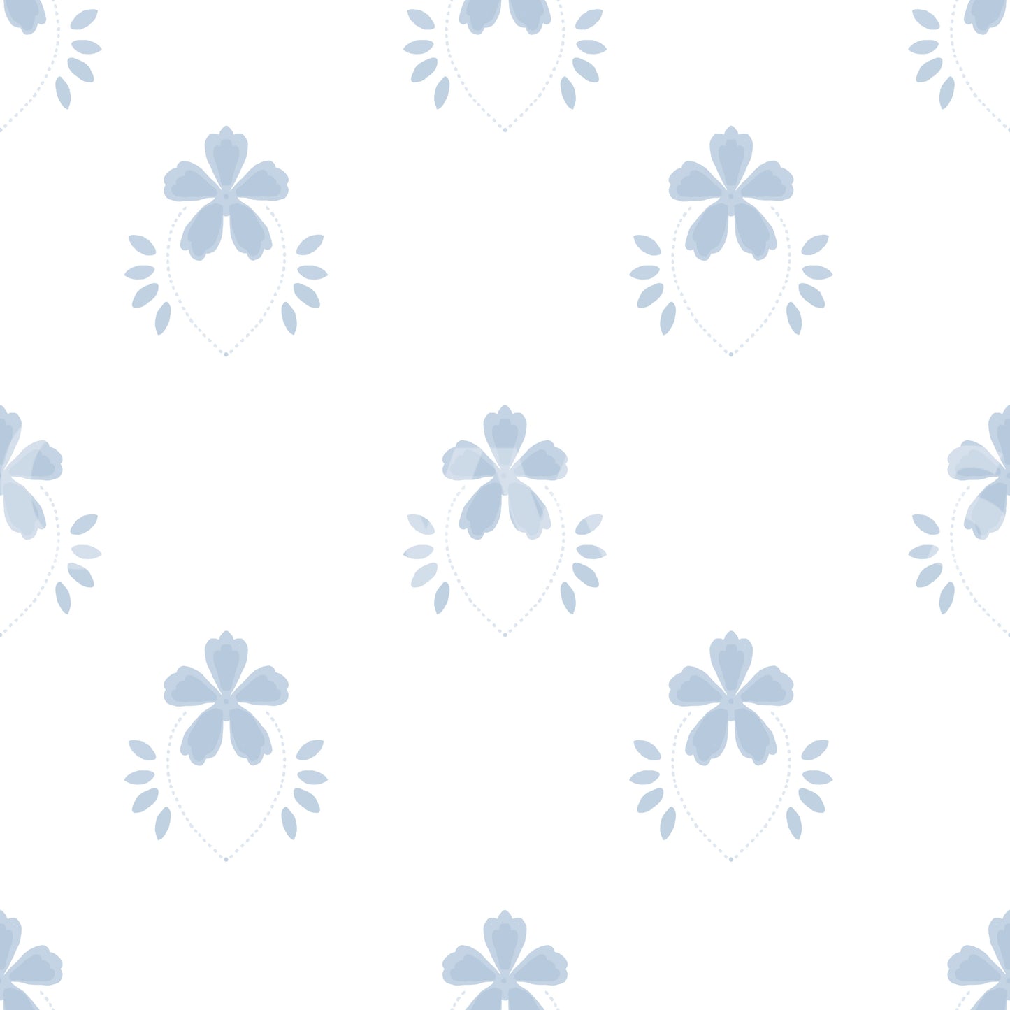 Papier peint Serene Scandi Blue Blossom
