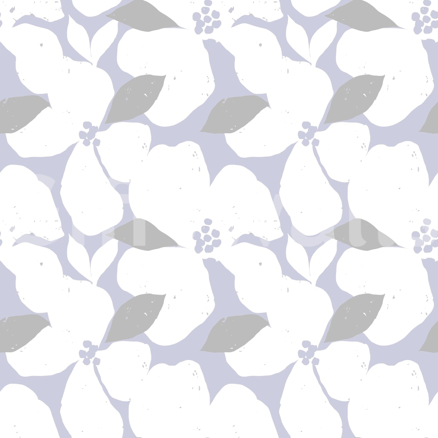 Nordic Blossom Sanftes Periwinkle Tapete