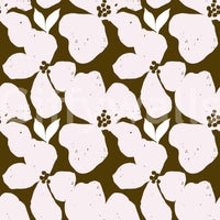 Earthy Olive and Blush Bold Floral Wallpaper Wallpaper⁠