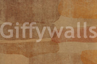 Fresque Murale Abstraite en Terracotta Terreuse à Couches