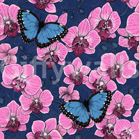 Papier peint Jardin botanique d'orchidées avec papillons 3