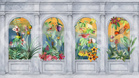 Fresque murale Colonnade tropicale vintage