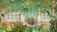Papier peint panoramique Jardin tropical Palais du Paon vintage