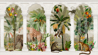 Papier peint mural Tropical Safari Arche vintage impériale