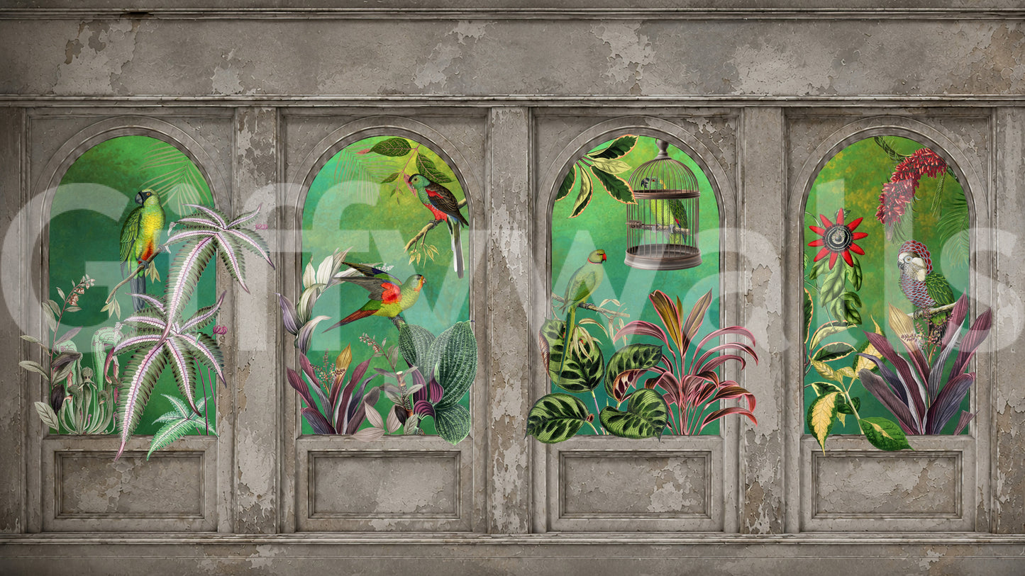 Tapeta ścienna Vintage Tropical Arches