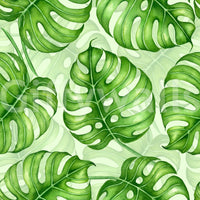 Monstera Aquarell in Grün Tapete⁠