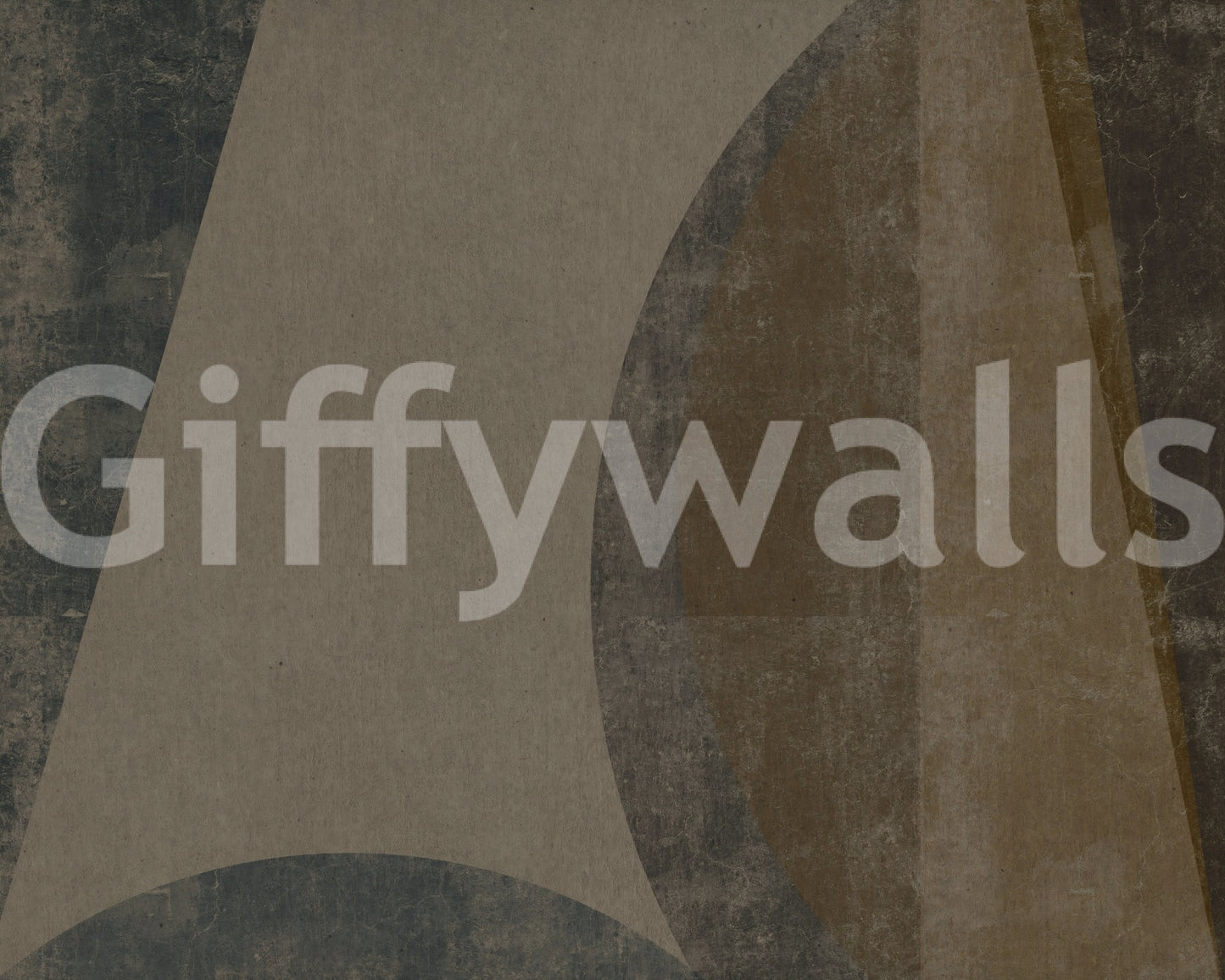 Mid-Century Textured Arcs Wall Mural Wall Mural
