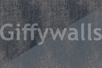 Wandbild mit diagonalen Streifen in Kohle und Stahlblau