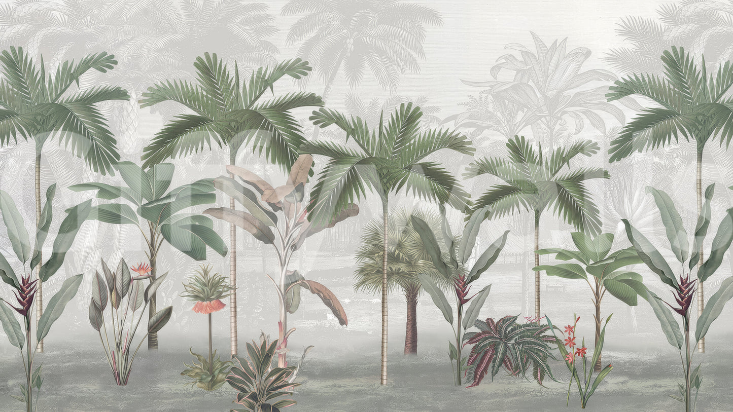 Vintage tropisches botanisches Wandbild